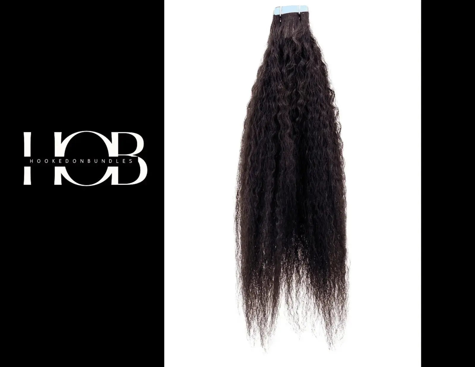 Kinky Straight Tape-In Human Hair Extensions - HookedOnBundles Virgin Hair HookedOnBundles Virgin Hair