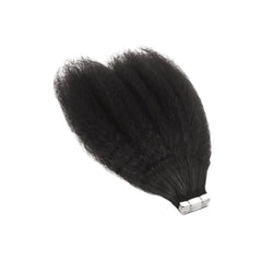 Kinky Straight Tape-In Human Hair Extensions - HookedOnBundles Virgin Hair HookedOnBundles Virgin Hair