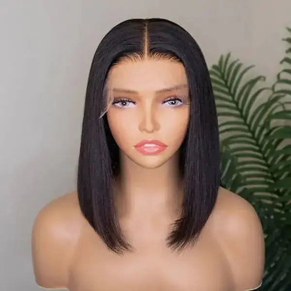 On Trend-Glueless 5x5 Closure Undetectable HD Lace Bob Wig-100% Human Hair - HookedOnBundles Virgin Hair HookedOnBundles Virgin Hair
