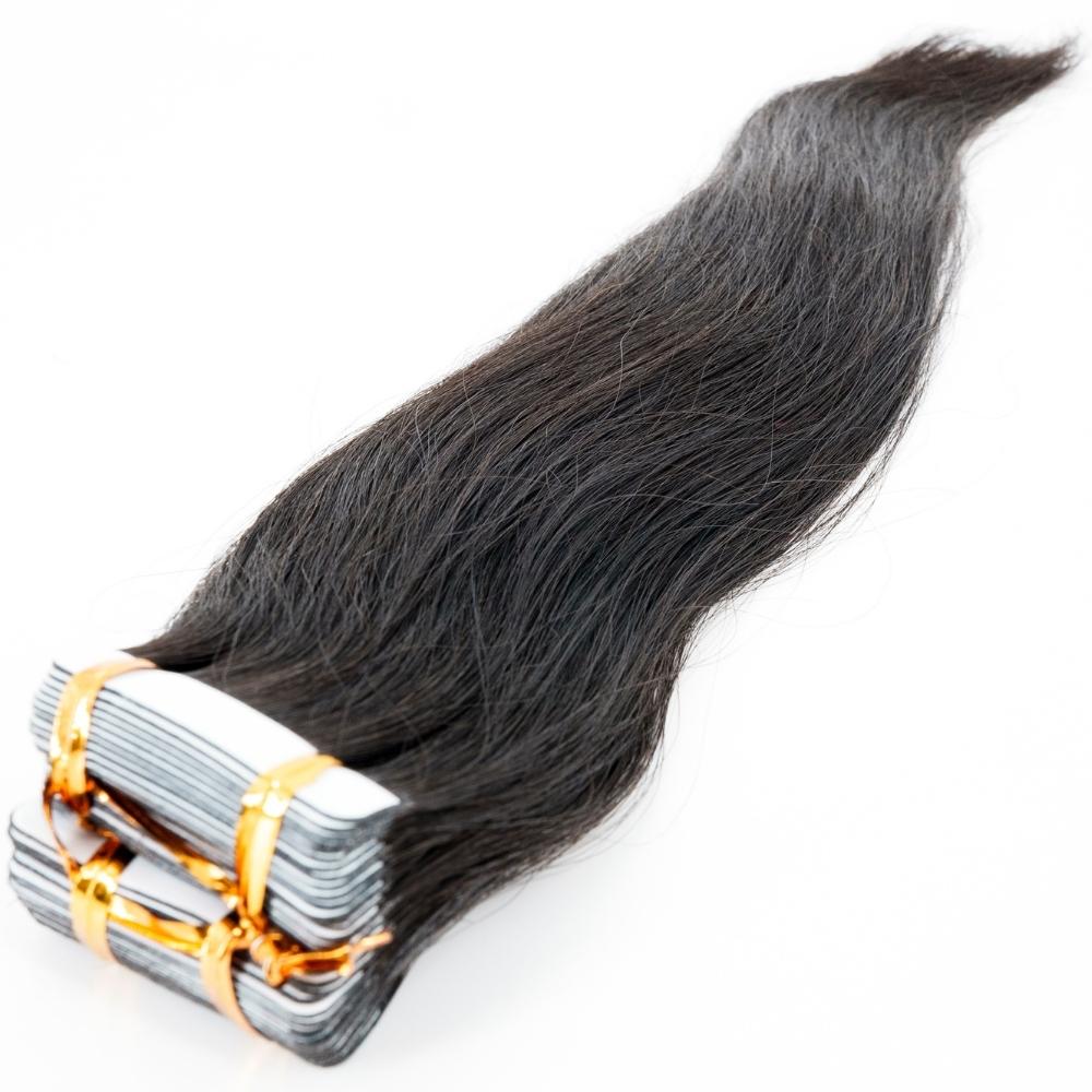 Raw Straight 100% Human Hair Tape In Extensions HookedOnBundles Virgin Hair