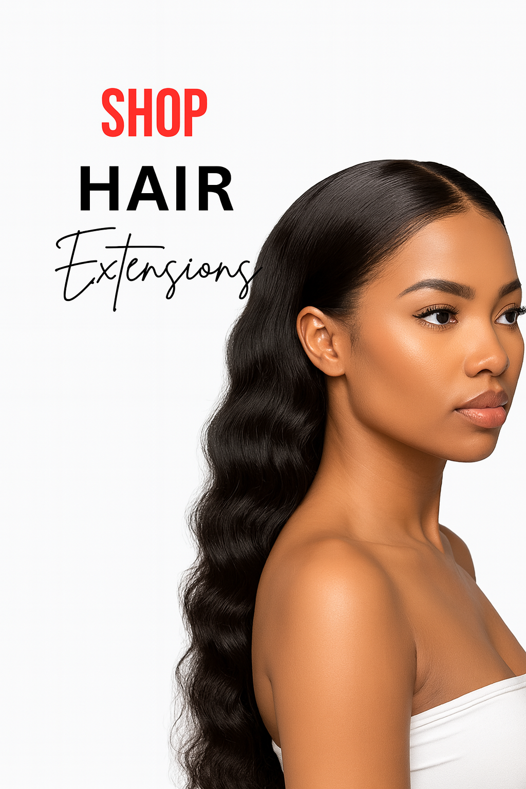 Wavey human hair extensions on Black woman – HookedOnBundles Virgin Hair HookedOnBundles Virgin Hair