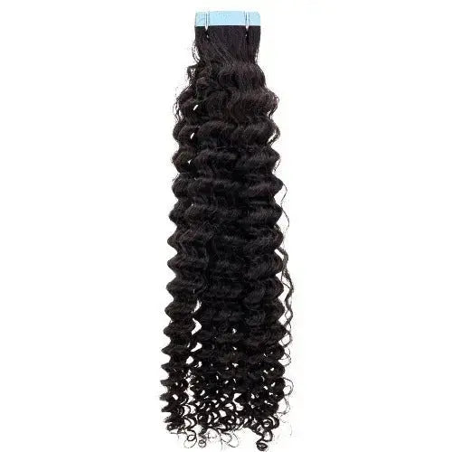 Virgin Kinky Curly Tape-In Human Hair Extensions - HookedOnBundles Virgin Hair HookedOnBundles Virgin Hair