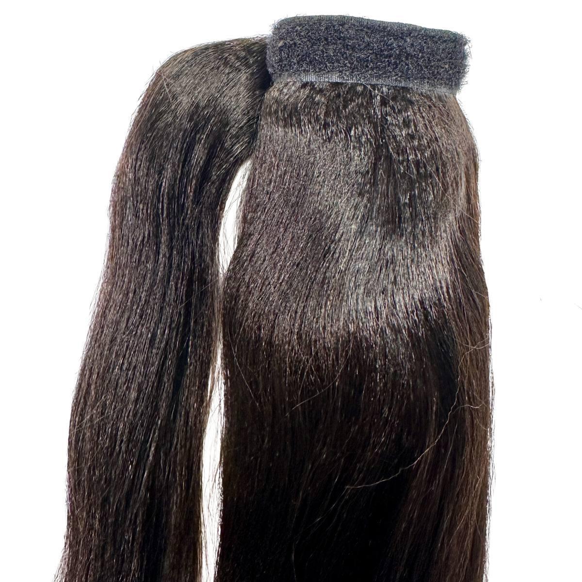 Yaki Straight 100% Human Hair Ponytail Extension - HookedOnBundles Virgin Hair HookedOnBundles Virgin Hair